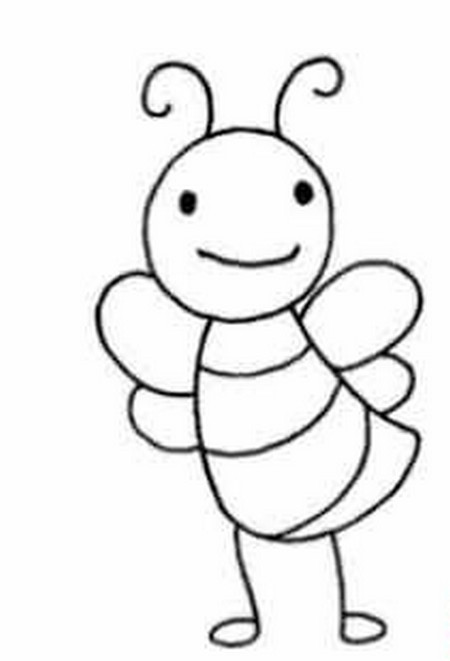 小蜜蜂简笔画图片大全可爱 中级简笔画教程-第8张