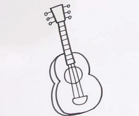 吉他怎么画 彩色吉他简笔画 中级简笔画教程-第3张