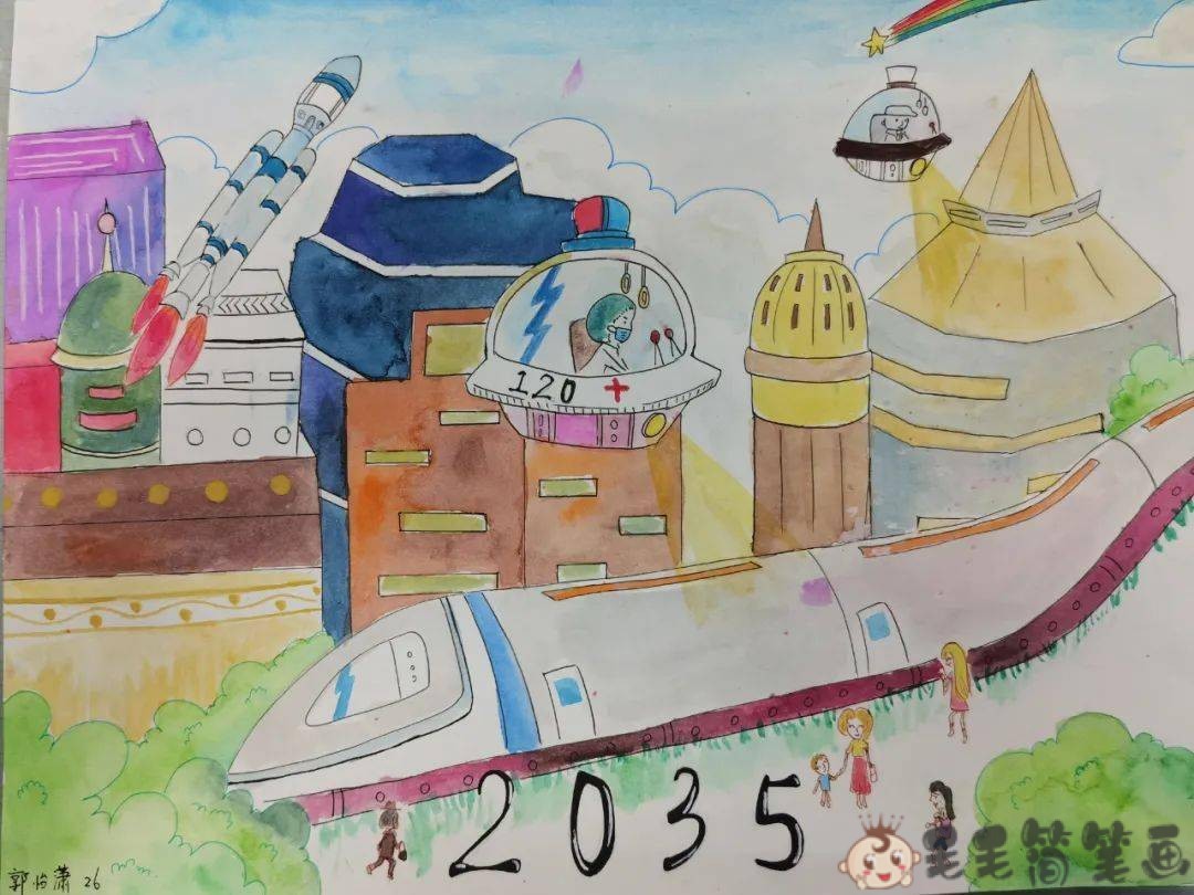 2035年远景目标绘画图片