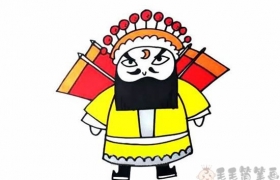京剧人物怎么画,京剧人简笔画过程