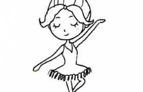 跳舞的女孩子简笔画