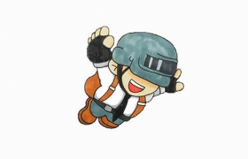 大吉大利晚上吃鸡简笔画,绝地求生吃鸡人物简笔画步骤画法教程