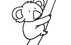 树袋熊考拉的简易画法