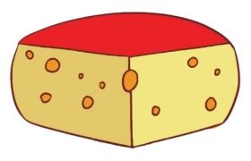 奶酪简笔画的画法步骤教程及图片大全