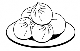 包子简笔画图片 包子食物简笔画步骤图片大全